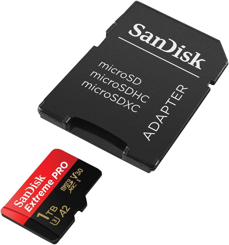 SanDisk Extreme PRO microSDXC UHS-I Memory Card 1 TB + Adapter 200 MB/s Transfer ‎SDSQXCD-1T00-GN6MA