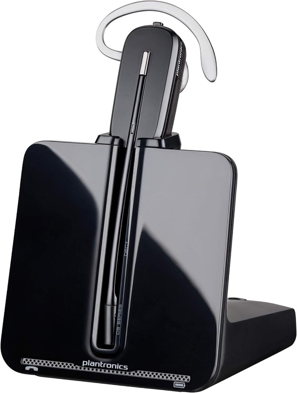 Plantronics - CS540 Wireless DECT Headset (Poly) - Single Ear (Mono)  - Connects to Desk Phone - Noise Canceling Microphone