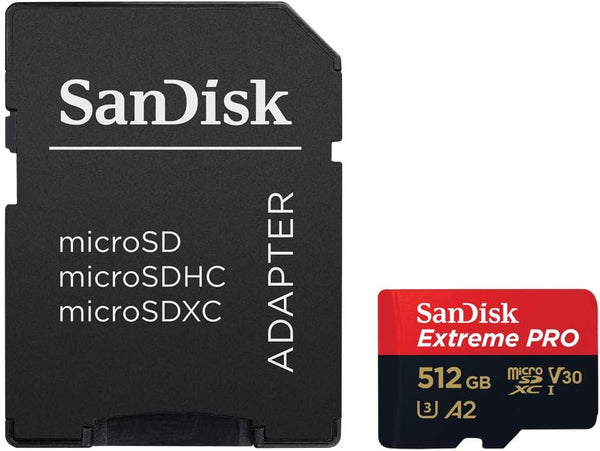 SanDisk 512GB Extreme Pro Durable, Captures 4K UHD Video, 200MB/s Read and 140MB/s SDSQXCD-512G-GN6MA