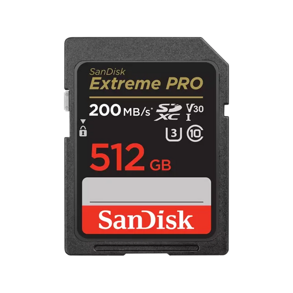 SanDisk 512GB Extreme PRO SDXC UHS-I Memory Card - C10, U3, V30, 4K UHD, SD Card - SDSDXXD-512G-GN4IN